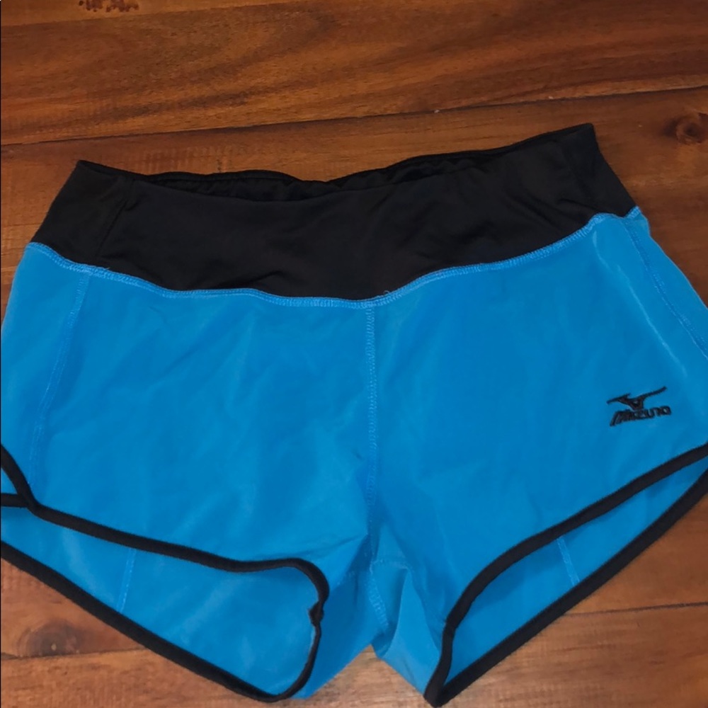 Blue running shorts